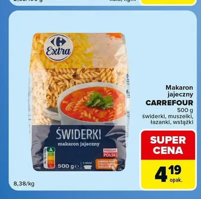 Makaron jajeczny Carrefour Extra muszelki promocja w Carrefour Market