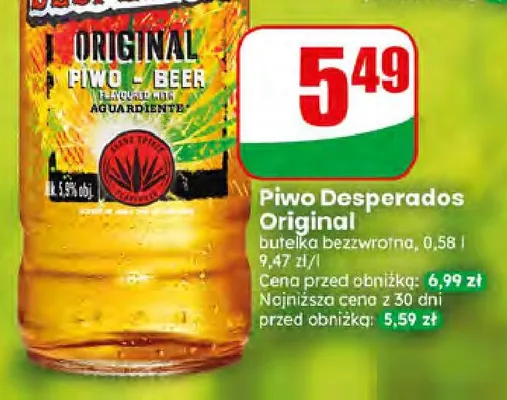Piwo Desperados Original promocja w Dino