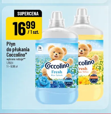 Płyn do płukania Coccolino Fresh Happy Yellow promocja w POLOmarket
