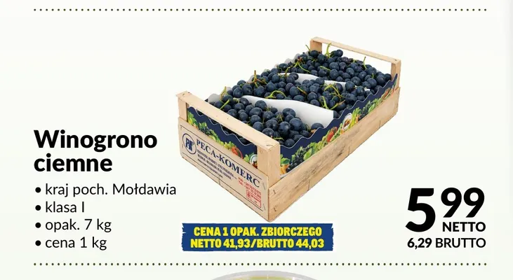 Winogrona ciemne promocja w Makro