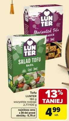 Tofu Lunter wszystkie rodzaje promocja w Carrefour Market