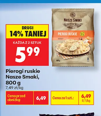 Pierogi ruskie Nasze Smaki promocja w Biedronka