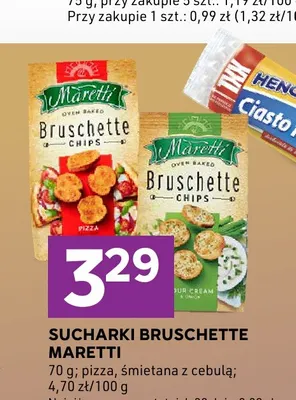 Sucharki Bruschette Maretti pizza promocja w Stokrotka