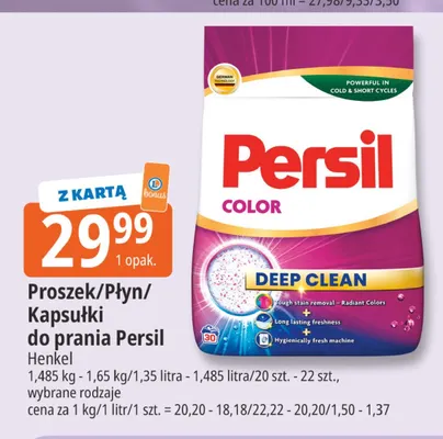 Proszek/Płyn/Kapsułki do prania Persil promocja w Leclerc