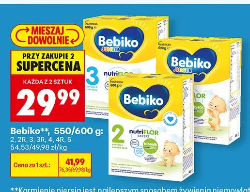 Mleko modyfikowane Bebiko Junior 4R promocja w Biedronka