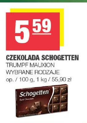 Czekolada Schogetten promocja w SPAR
