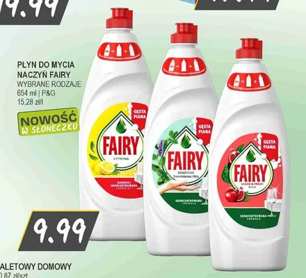 Płyn do mycia naczyń Fairy Cytryna promocja w Słoneczko