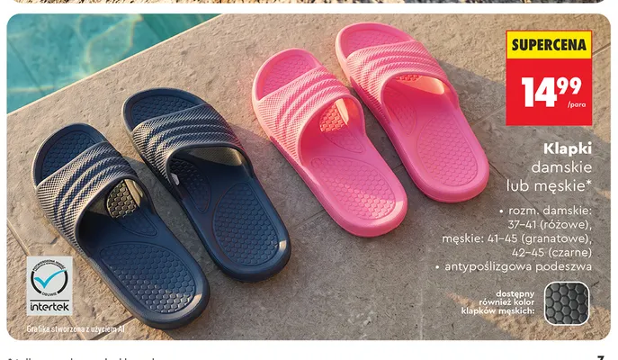 Klapki męskie GO ACTIVE promocja w Biedronka