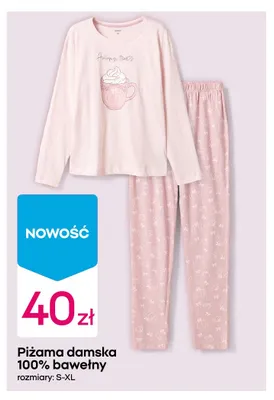 Piżama damska 100% bawełny promocja w Pepco