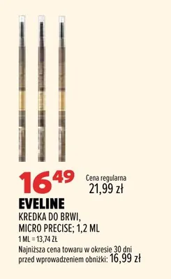 Kredka do brwi Micro Precise Eveline promocja w Drogerie Natura