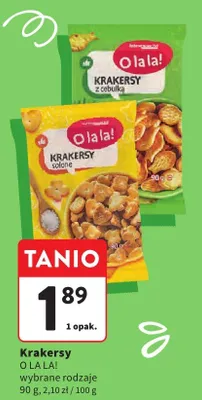 Krakersy solone O la la! promocja w Intermarche