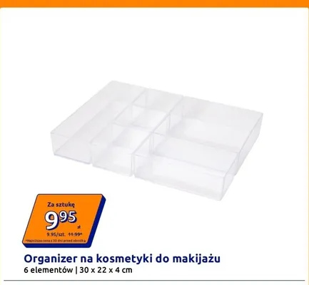Organizer na kosmetyki do makijażu 6 elementów promocja w Action