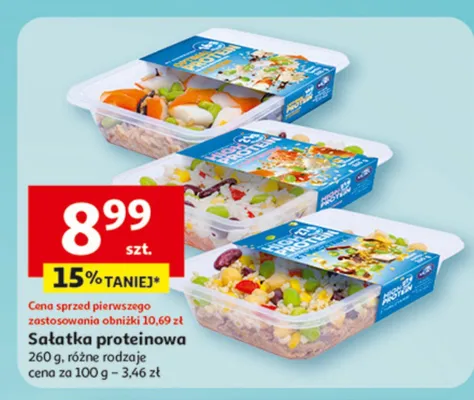 Sałatka proteinowa różne rodzaje promocja w Auchan