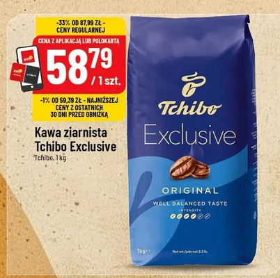 Kawa ziarnista tchibo exclusive promocja w POLOmarket