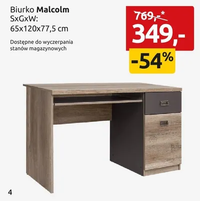 Biurko Malcolm promocja w Black Red White