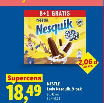 Lody Nestlé Nesquik 9-pak promocja w Lidl