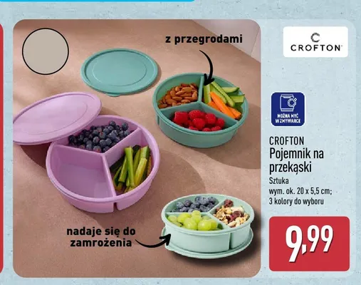 Pojemnik na przekąski CROFTON promocja w Aldi