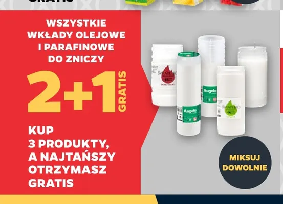 Wkłady olejowe i parafinowe do zniczy promocja w Netto