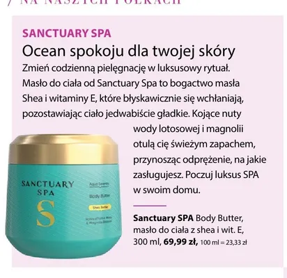 Masło do ciała Sanctuary SPA Body Butter promocja w Hebe