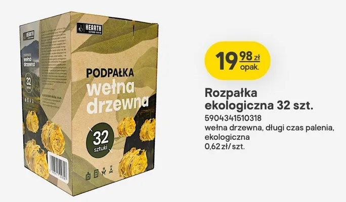 Rozpałka ekologiczna 32szt. promocja w Castorama