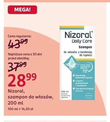 Szampon do włosów Nizoral Daily Care promocja w Rossmann