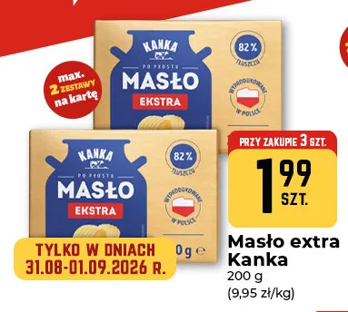 Masło extra Kanka promocja w Społem Częstochowa