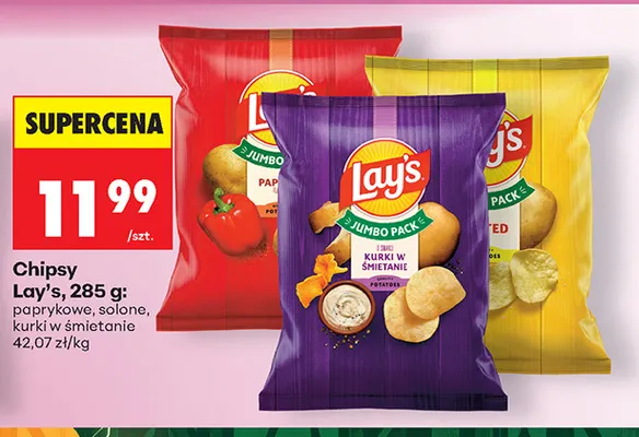 Chipsy Lay's paprykowe promocja w Biedronka