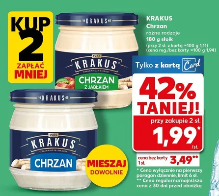Chrzan z jabłkiem różne rodzaje promocja w Kaufland