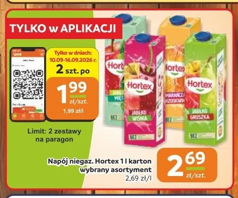 Napój niegazowany Hortex promocja w Gama