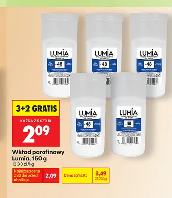 Wkład parafinowy Lumia promocja w Biedronka