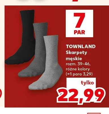 Skarpety męskie Townland 7-pak promocja w Kaufland