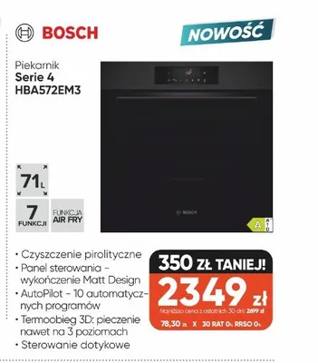 Piekarnik Bosch Serie 4 HBA572EM3 promocja w Max Elektro
