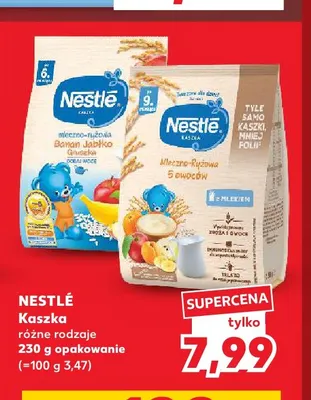 Kaszka mleczno-ryżowa 5 owoców Nestlé promocja w Kaufland
