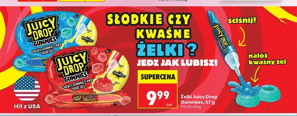 Żelki Juicy Drop Gummies 57g promocja w Biedronka