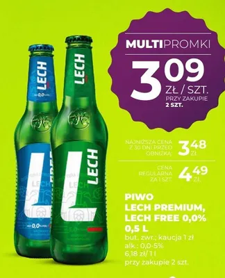 Piwo Lech Premium promocja w Duży Ben
