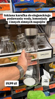 Szklana karafka Smukee Home promocja w Biedronka
