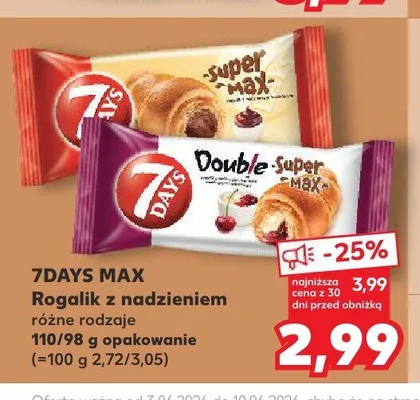 Rogalik z nadzieniem 7DAYS MAX promocja w Kaufland