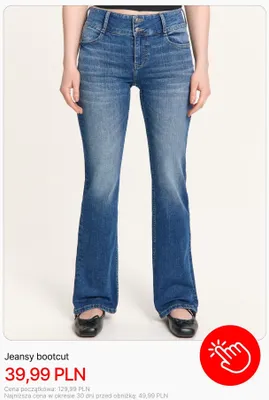 Jeansy bootcut Cropp promocja w Cropp