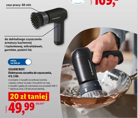 Elektryczna szczotka do czyszczenia Silvercrest promocja w Lidl