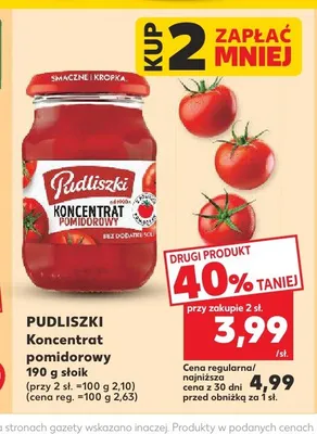 Koncentrat pomidorowy Pudliszki promocja w Kaufland