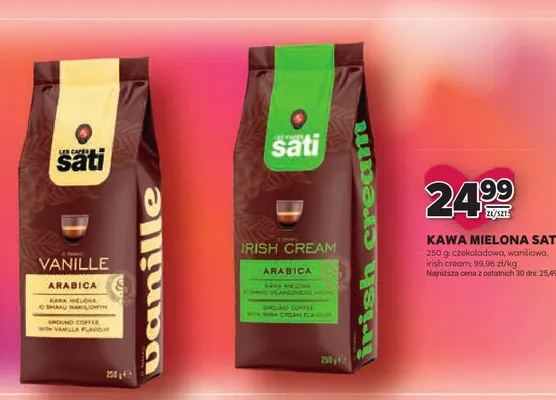 Kawa mielona SATI waniliowa promocja w Stokrotka