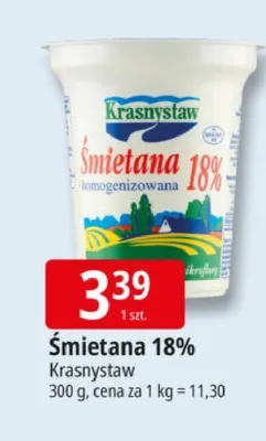 Śmietana 18% promocja w Leclerc