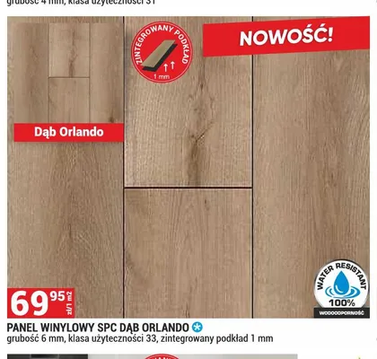 Panel winylowy SPC Dąb Orlando promocja w Merkury Market