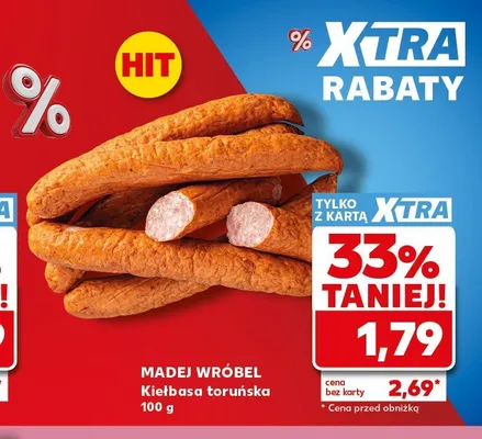 Kiełbasa toruńska Madej Wróbel promocja w Kaufland