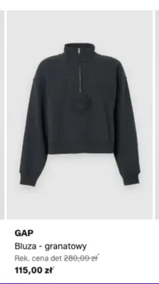 Bluza GAP granatowy promocja w Lounge by Zalando