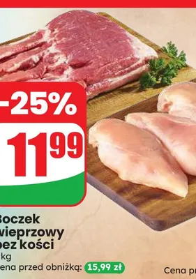 Boczek wieprzowy bez kości promocja w Dino