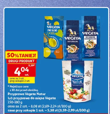 Przyprawa Vegeta Natur promocja w Auchan