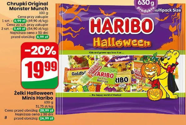 Żelki Halloween Minis Haribo promocja w Dino