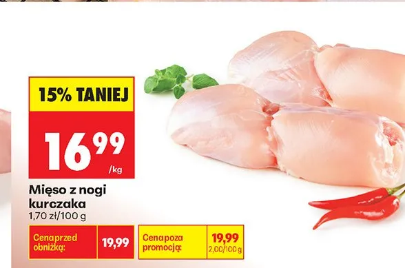 Mięso z nogi kurczaka promocja w Biedronka