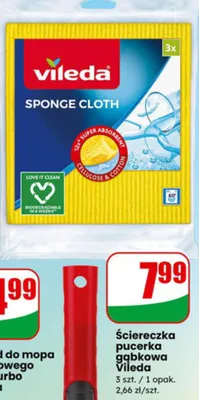 Ściereczka pucerka gąbkowa Vileda promocja w Dino